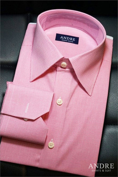 화사한 잔체크 핑크 셔츠