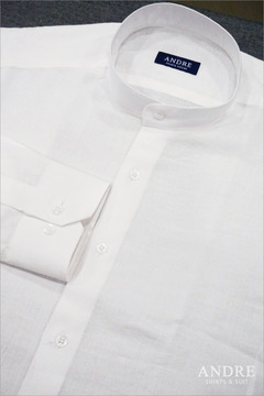 화이트 차이나카라 리넨 셔츠 (14color)