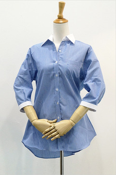 ⓦ프레쉬한 블루 클레릭 7부셔츠