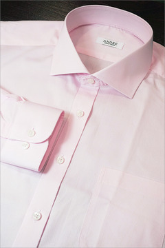 핑크 사선 무늬 드레스셔츠