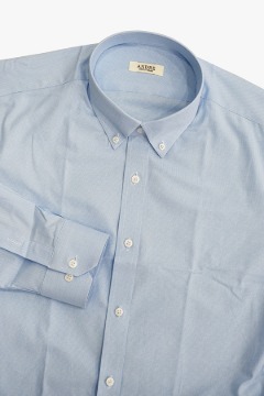 로얄 스카이블루 솔리드 패턴 셔츠