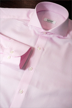 베이직 핑크 베이비 스트라이프셔츠