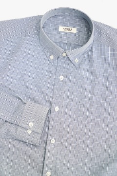 비즈니스 캐주얼 체크 블루 셔츠 (2color)