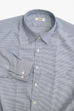 밀레타 블루 마이크로 패턴 셔츠 - Panama 169